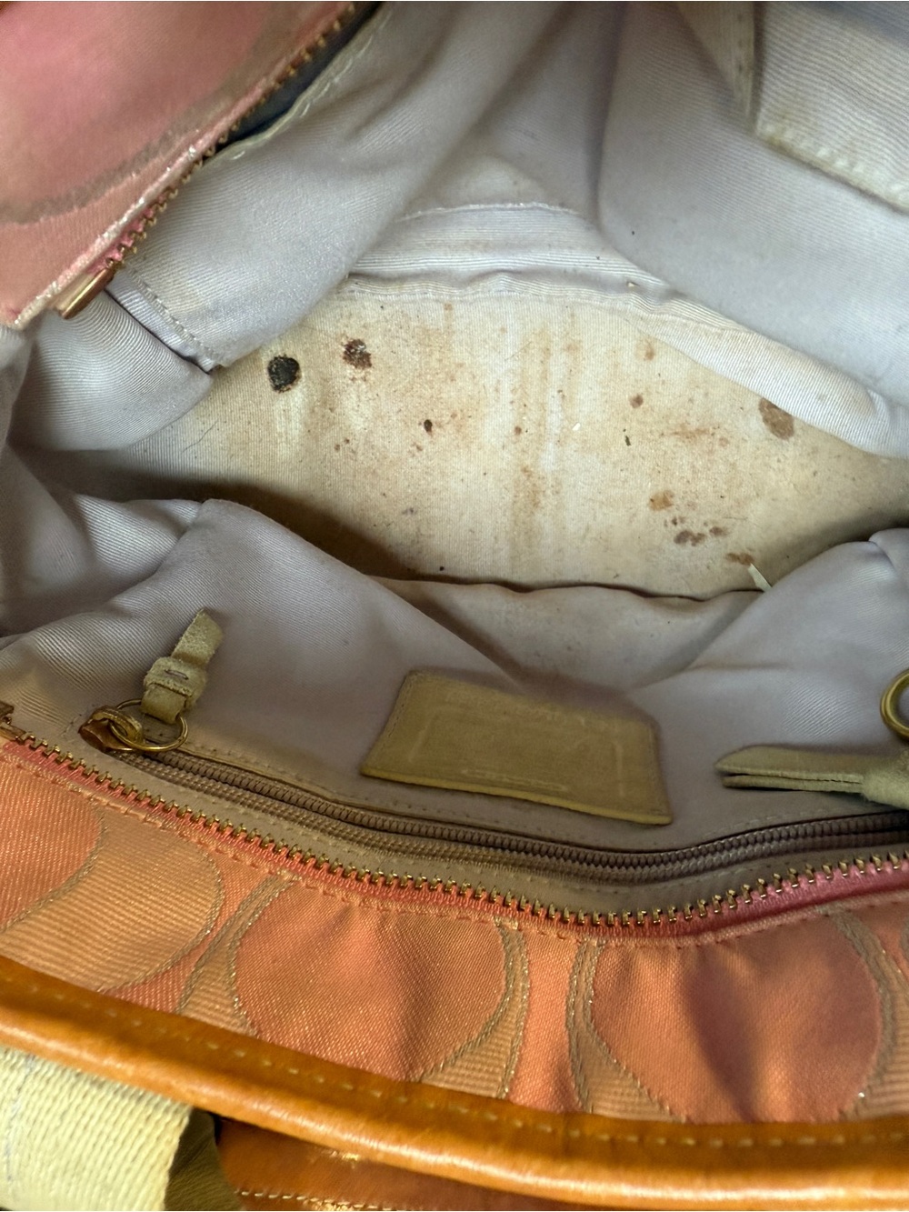 Vintage Y2K coach Hamptons spring pastel patchwork small tote bag mini purse - Picture 3 of 9
